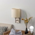 BRILAGI - LED-væglampe NUBILA 1xE27/60W/230V mat krom/cremefarvet