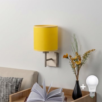 BRILAGI - LED væglampe NUBILA 1xE27/60W/230V mat krom/gul