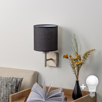 BRILAGI - LED væglampe NUBILA 1xE27/60W/230V mat krom/sort