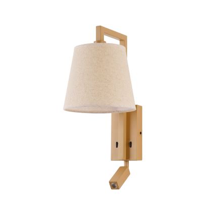 Brilagi - LED væglampe RAYA 1xE14/40W/230V + LED/3W hør/beige