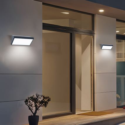 Brilagi - LED-dæmpbar udendørs væglampe TRIANGLE 1xE27/6W/230V 2700-6500K IP65 antracit