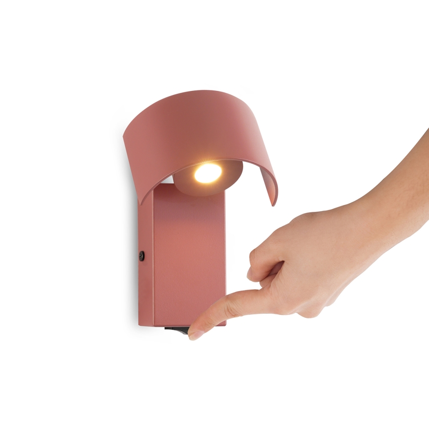 Brilagi - LED væglampe VASTO LED/3W/230V bordeauxfarvet