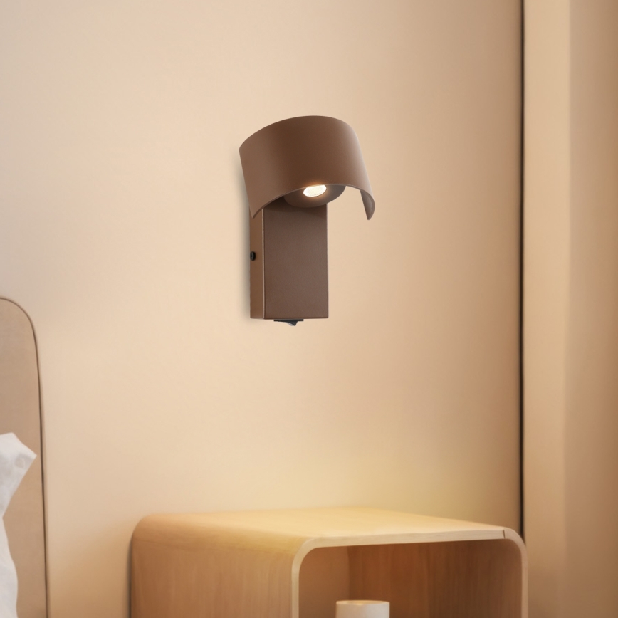 Brilagi - LED væglampe VASTO LED/3W/230V brun