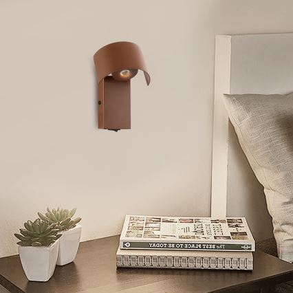 Brilagi - LED væglampe VASTO LED/3W/230V brun