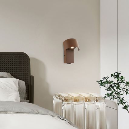 Brilagi - LED væglampe VASTO LED/3W/230V brun
