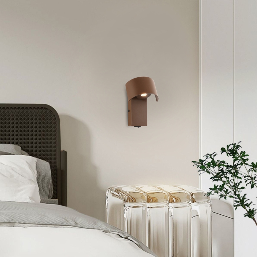 Brilagi - LED væglampe VASTO LED/3W/230V brun