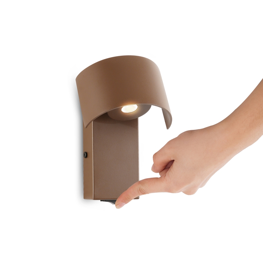 Brilagi - LED væglampe VASTO LED/3W/230V brun