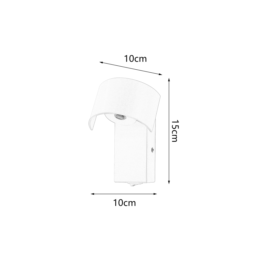 Brilagi - LED væglampe VASTO LED/3W/230V brun