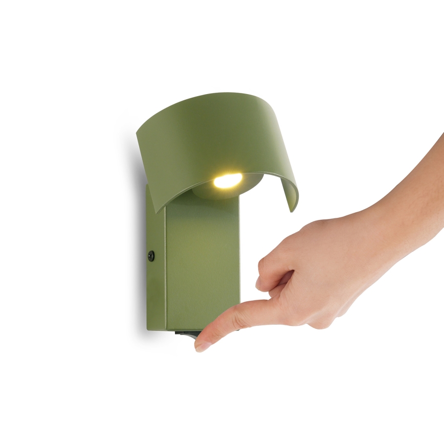 Brilagi - LED væglampe VASTO LED/3W/230V grøn