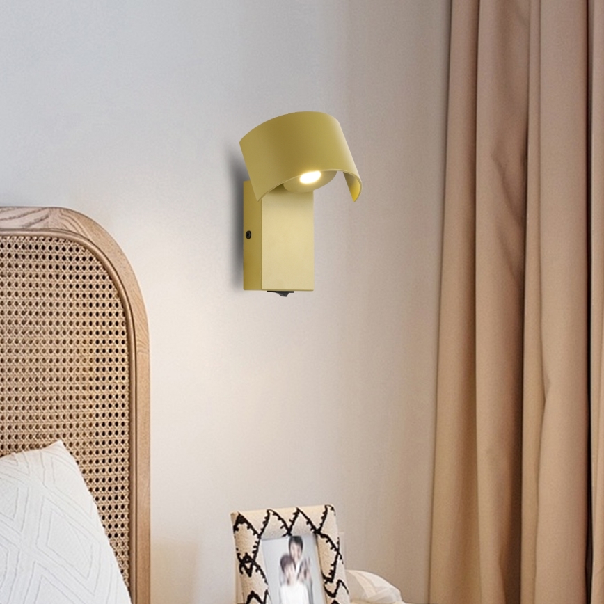 Brilagi - LED væglampe VASTO LED/3W/230V gul
