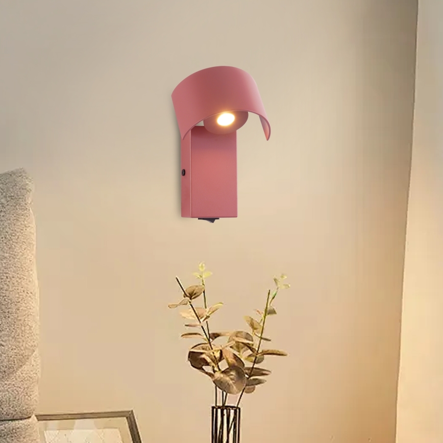Brilagi - LED væglampe VASTO LED/3W/230V rød bordeauxfarvet