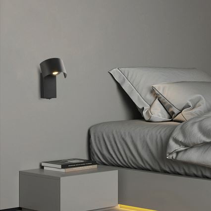 Brilagi - LED væglampe VASTO LED/3W/230V sort