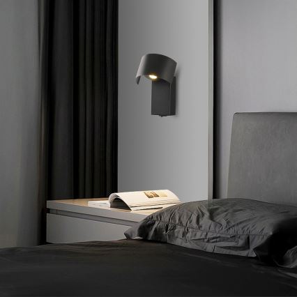 Brilagi - LED væglampe VASTO LED/3W/230V sort