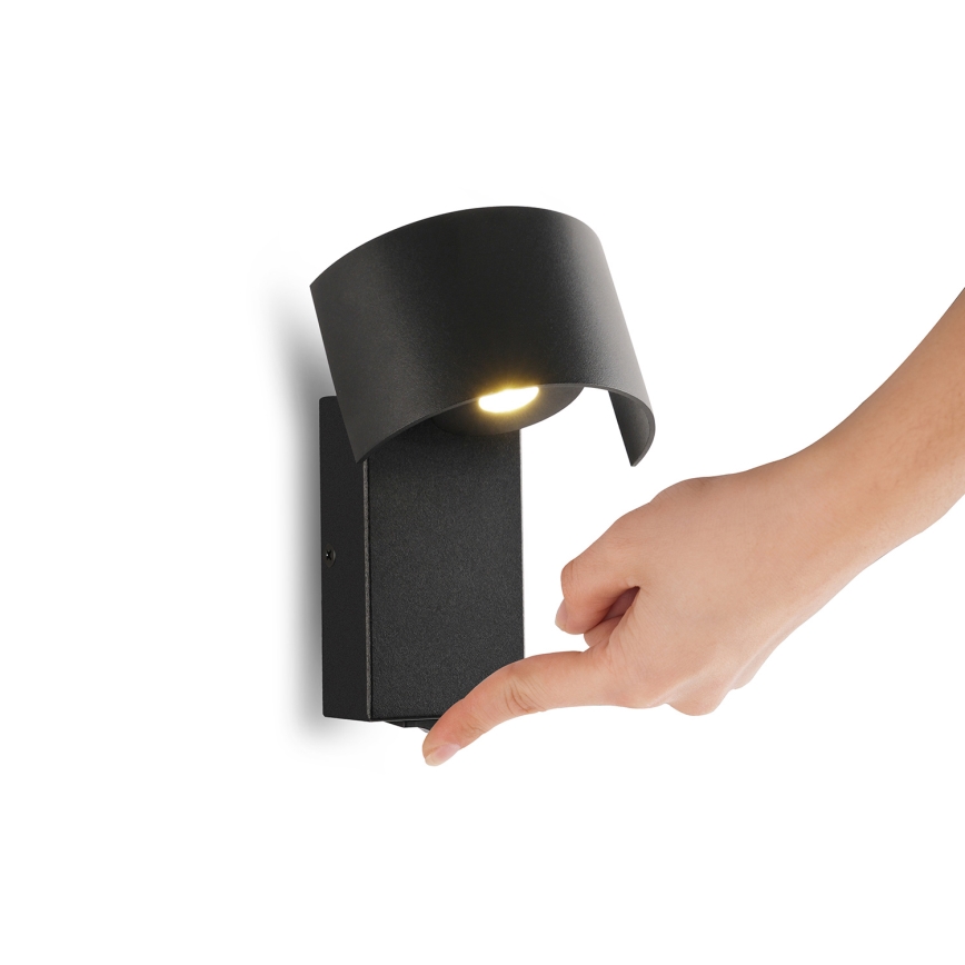 Brilagi - LED væglampe VASTO LED/3W/230V sort