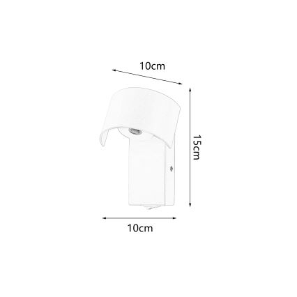 Brilagi - LED væglampe VASTO LED/3W/230V sort