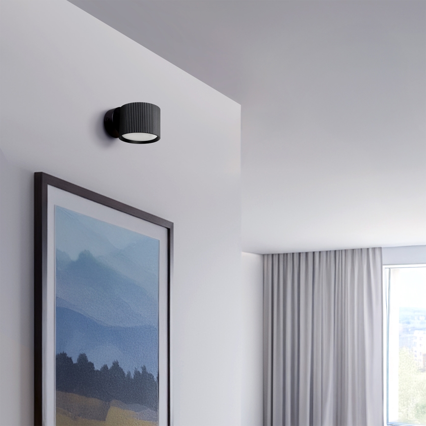 Brilagi - LED Vægmonteret spot STRIPY 1xGX53/15W/230V sort