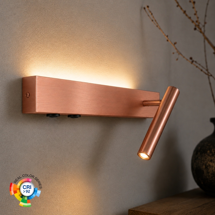 BRILAGI - LED vægspotlampe ARLIX LED/3W/230V + LED/7W bronze CRI 90