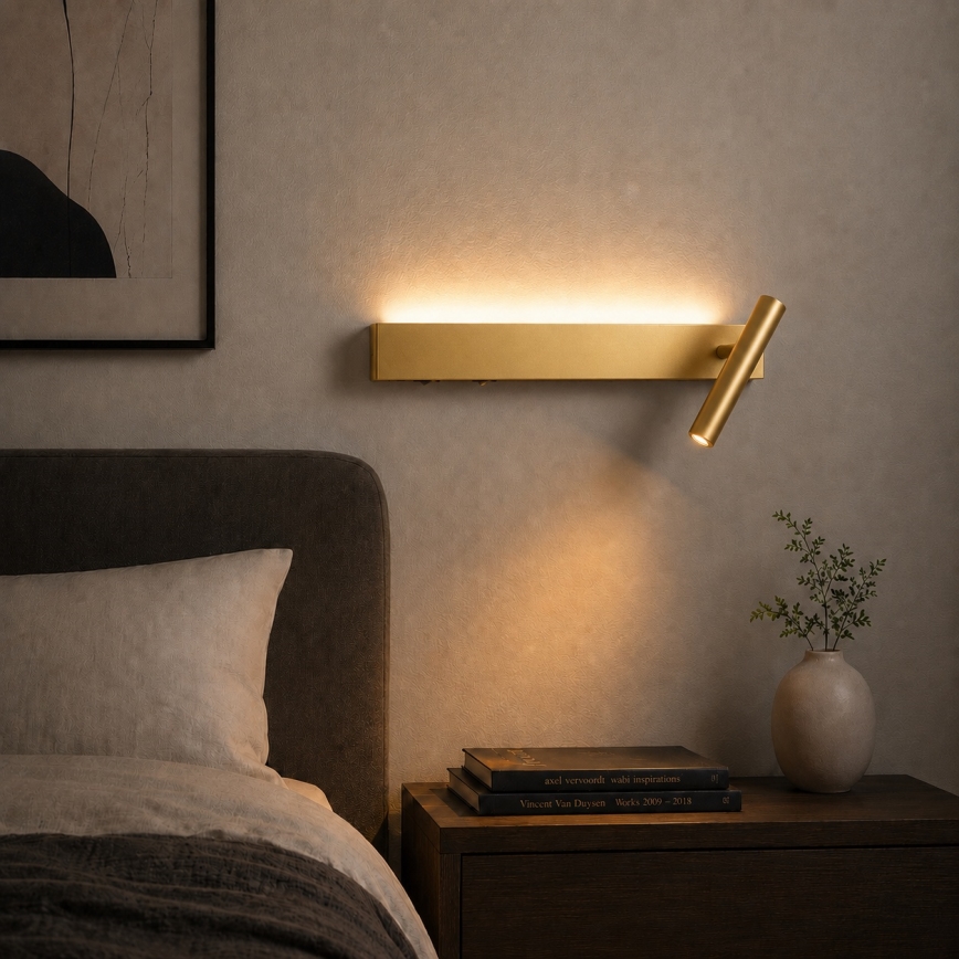 BRILAGI - LED vægspot ARLIX LED/3W/230V + LED/7W guldfarvet CRI 90