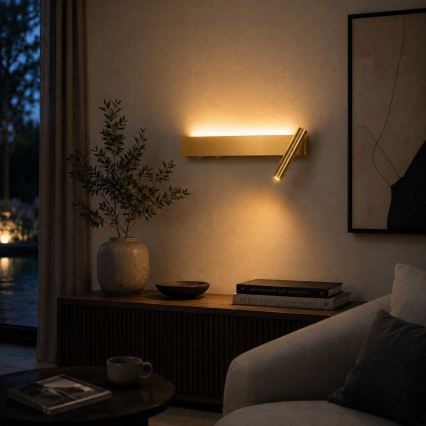 BRILAGI - LED vægspot ARLIX LED/3W/230V + LED/7W guldfarvet CRI 90