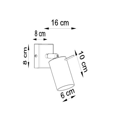 Brilagi -  LED vægspot ASMUS 1xGU10/7W/230V sort