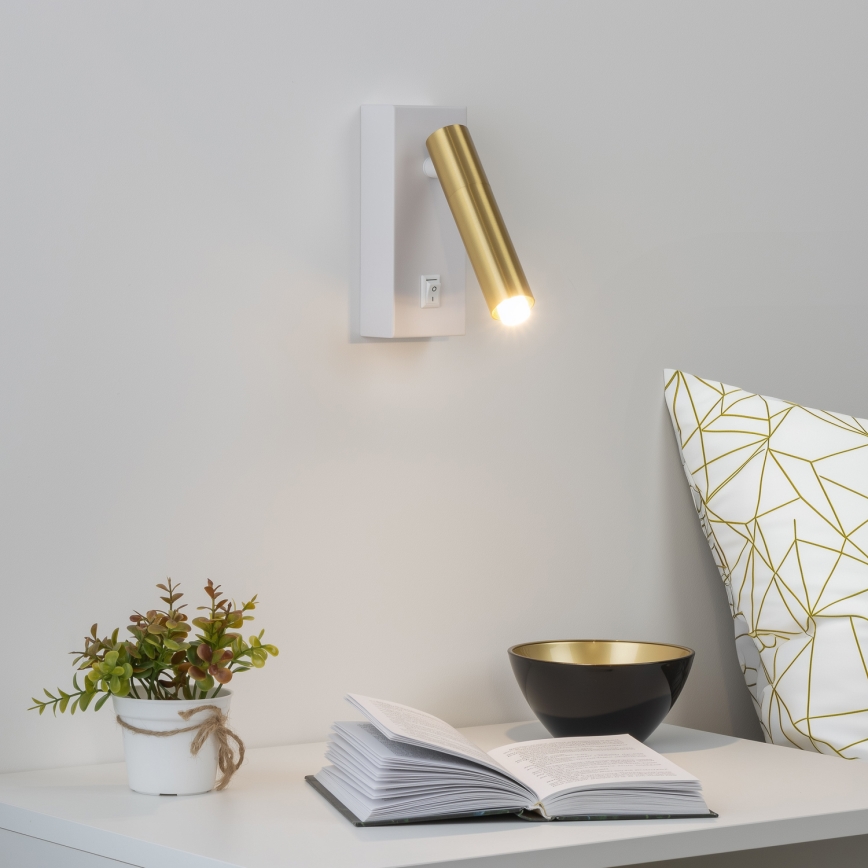 Brilagi - LED vægspot MAYA 1xG9/4W/230V hvid/guldfarvet