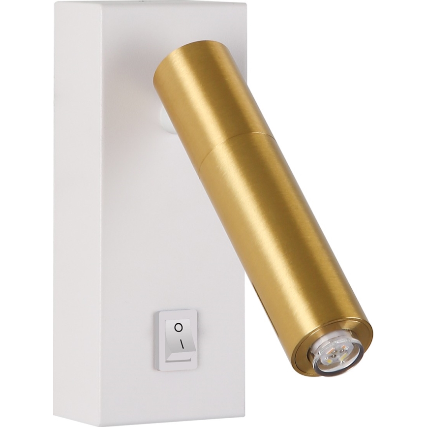 Brilagi - LED vægspot MAYA 1xG9/4W/230V hvid/guldfarvet
