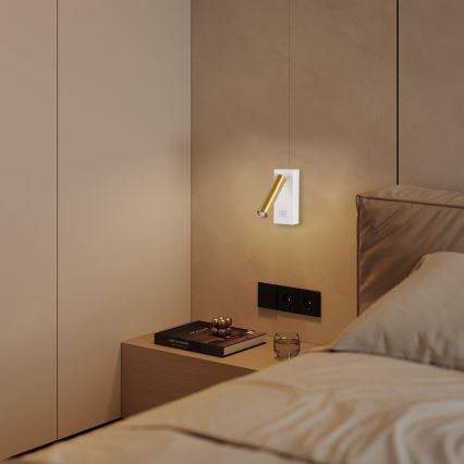 Brilagi - LED vægspot MAYA 1xG9/4W/230V hvid/guldfarvet