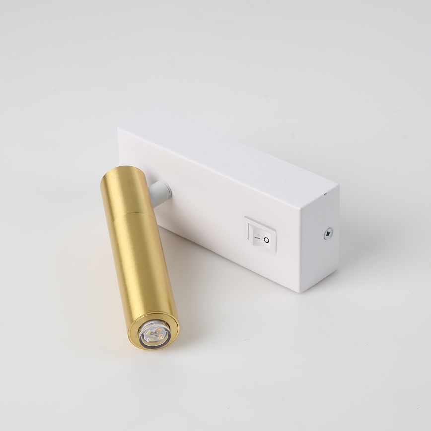 Brilagi - LED vægspot MAYA 1xG9/4W/230V hvid/guldfarvet