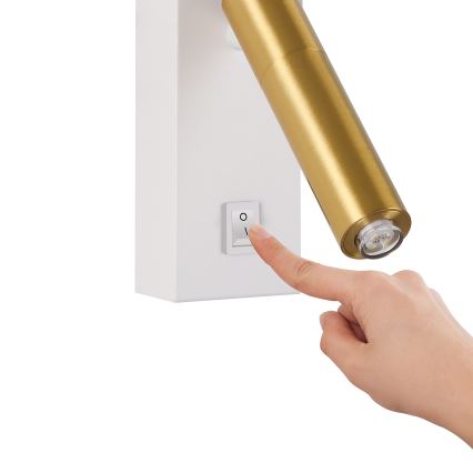 Brilagi - LED vægspot MAYA 1xG9/4W/230V hvid/guldfarvet