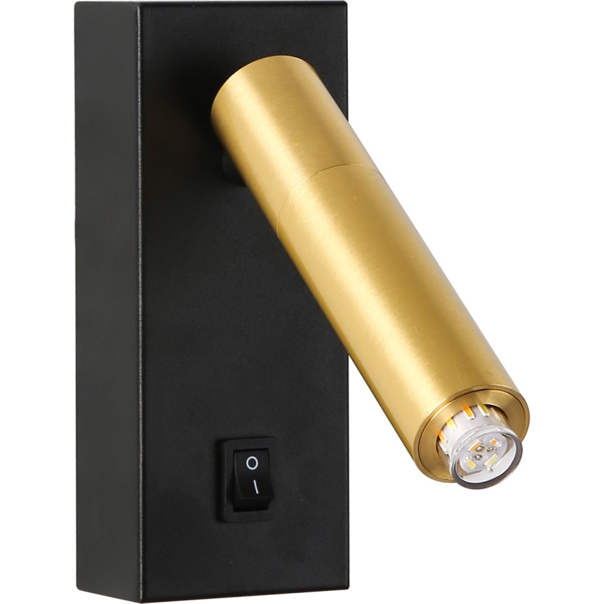 Brilagi - LED vægspot MAYA 1xG9/4W/230V sort/guldfarvet