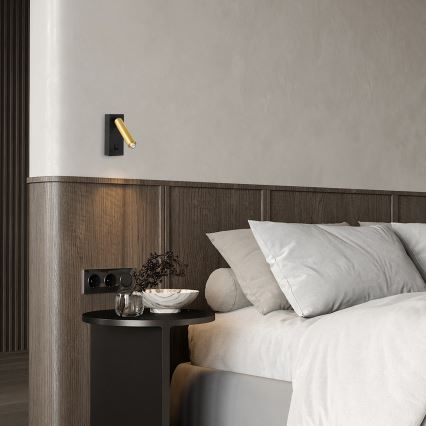 Brilagi - LED vægspot MAYA 1xG9/4W/230V sort/guldfarvet