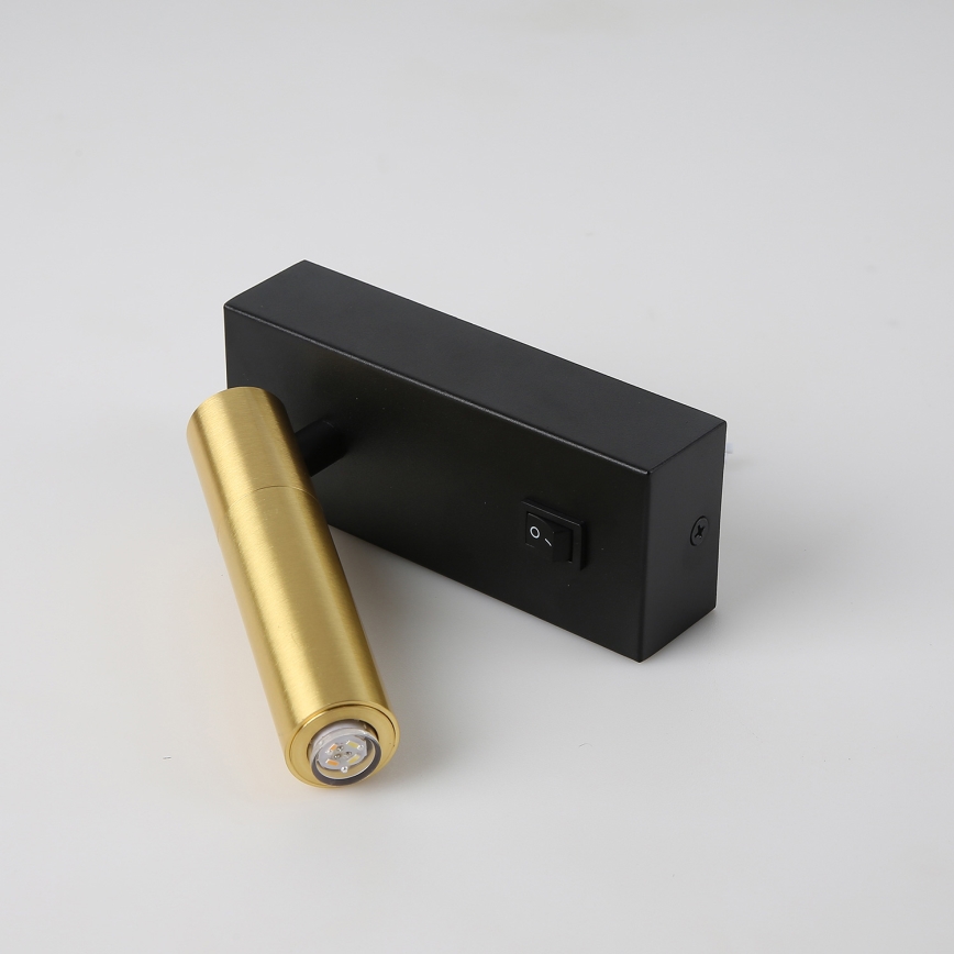 Brilagi - LED vægspot MAYA 1xG9/4W/230V sort/guldfarvet
