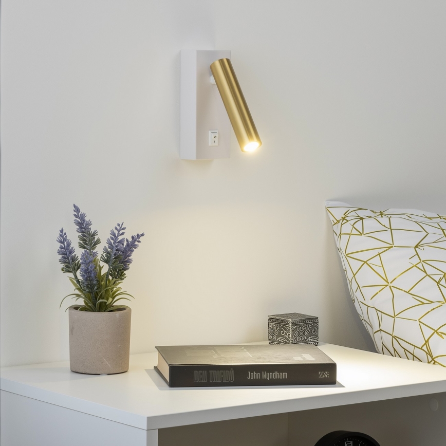 Brilagi - LED vægspot MAYA LED/3W/230V 4000K hvid/guldfarvet