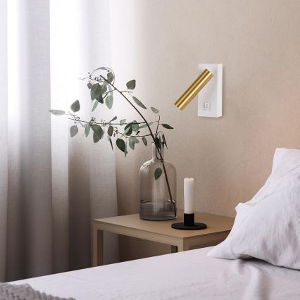 Brilagi - LED vægspot MAYA LED/3W/230V 4000K hvid/guldfarvet