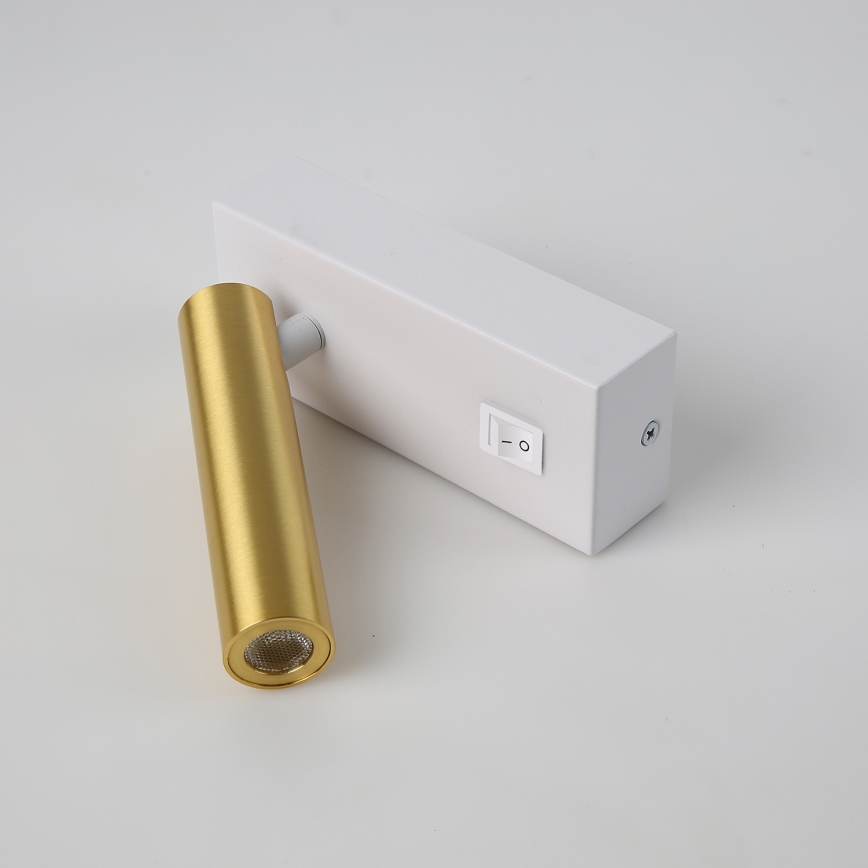 Brilagi - LED vægspot MAYA LED/3W/230V 4000K hvid/guldfarvet