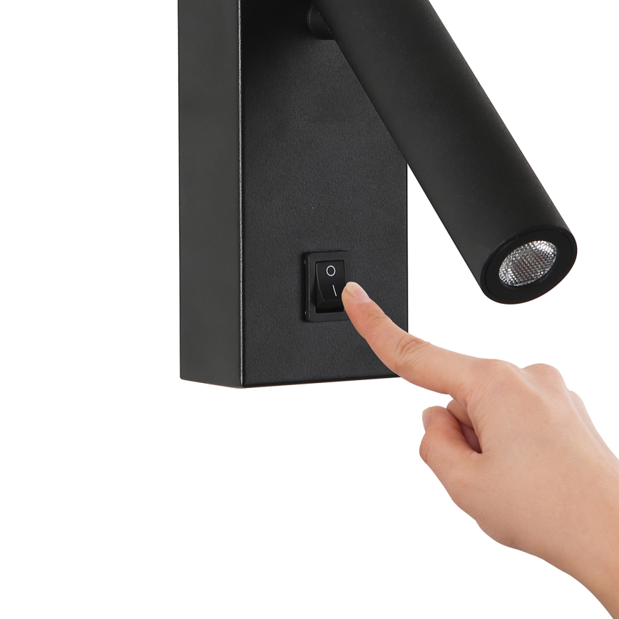 Brilagi - LED vægspot MAYA LED/3W/230V 4000K sort