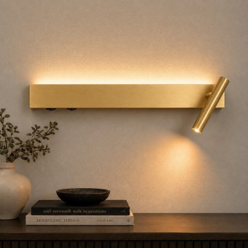 Brilagi - LED vægspot VIXON LED/3W/230V + LED/7W guldfarvet CRI 90