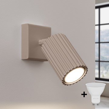 Brilagi - LED vægspotlampe CRESTO 1xGU10/10W/230V taupe