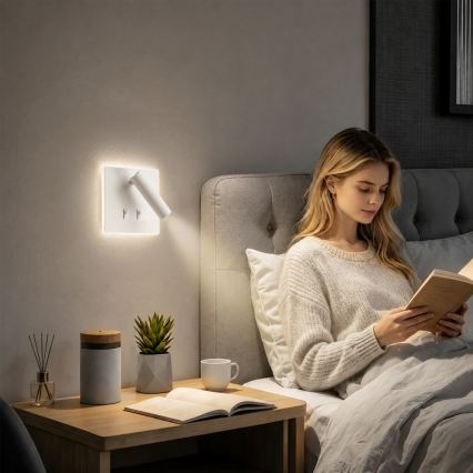 BRILAGI - LED vægspotlampe ZAYA DOUBLE LED/8W/230V + LED/3W hvid