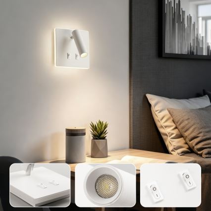 BRILAGI - LED vægspotlampe ZAYA DOUBLE LED/8W/230V + LED/3W hvid