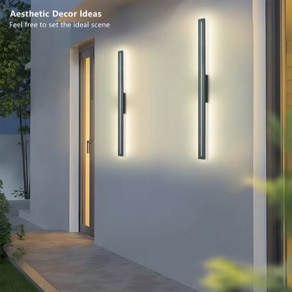 Brilagi - LED udendørs væglampe LINEO LED/24W/230V 4000K IP65 100 cm antracit CRI 90