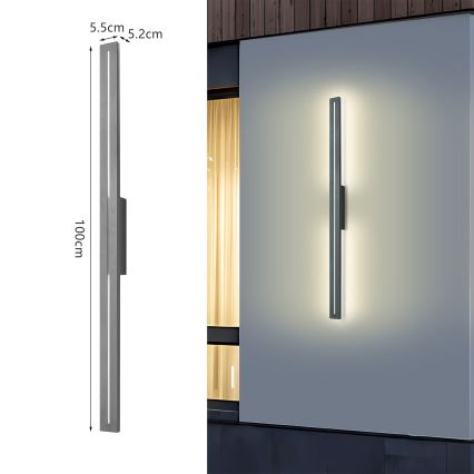 Brilagi - LED udendørs væglampe LINEO LED/24W/230V 4000K IP65 100 cm antracit CRI 90