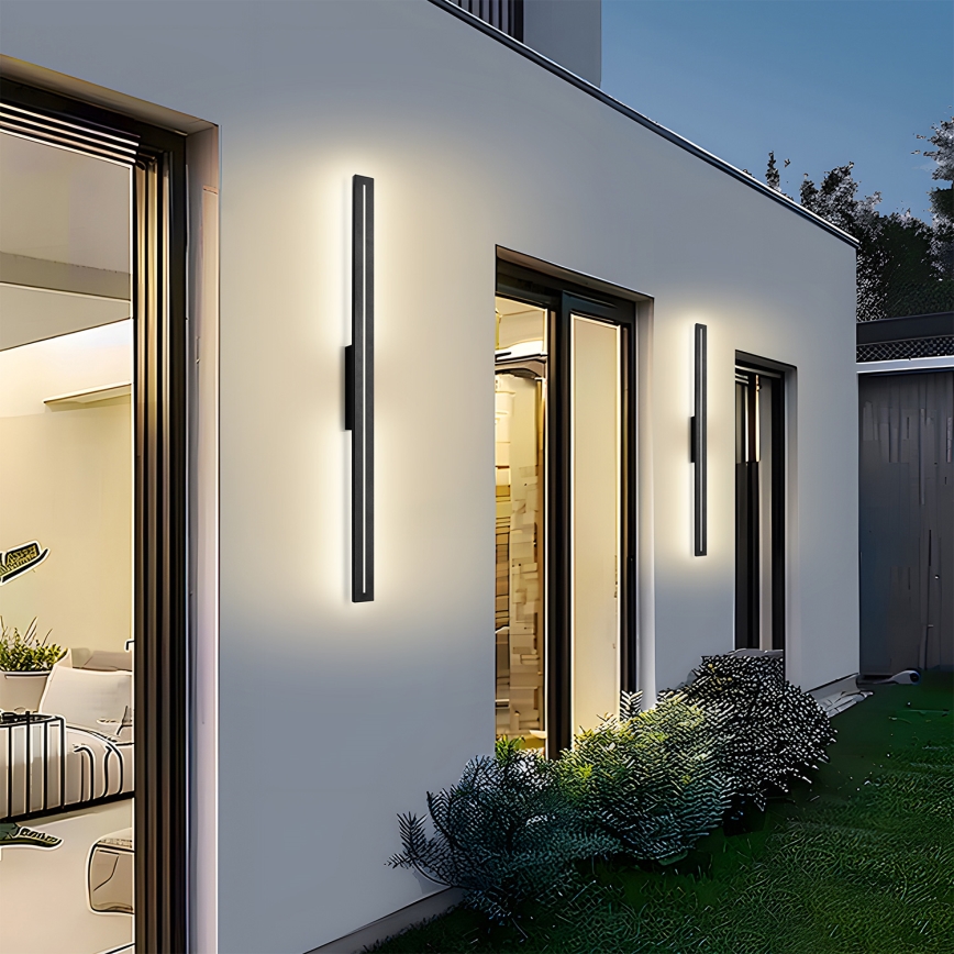 Brilagi - LED udendørs vægarmatur LINEO LED/24W/230V 3000K IP65 100 cm sort CRI 90