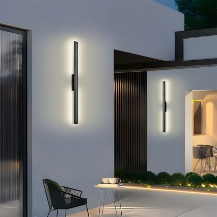 Brilagi - LED udendørs vægarmatur LINEO LED/24W/230V 3000K IP65 100 cm sort CRI 90