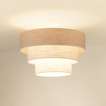Brilagi - Loftlampe ALASKA LUNETA 1xE27/15W/230V diameter 45 cm grå/cremefarvet