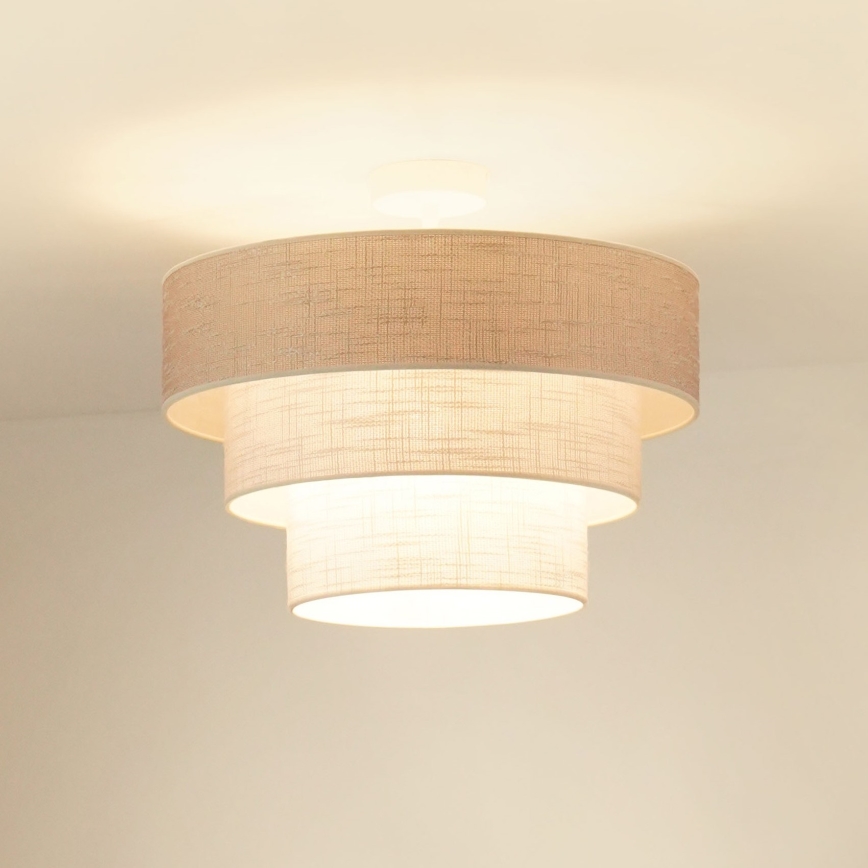 Brilagi - Loftlampe ALASKA LUNETA 1xE27/15W/230V diameter 45 cm grå/cremefarvet