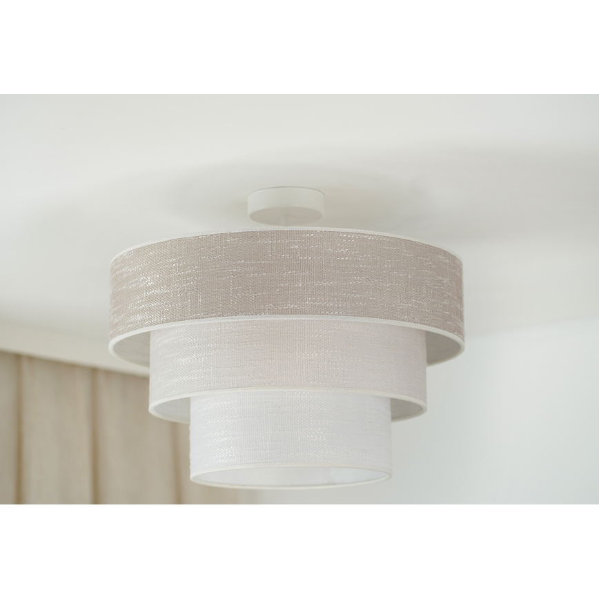 Brilagi - Loftlampe ALASKA LUNETA 1xE27/15W/230V diameter 45 cm grå/cremefarvet