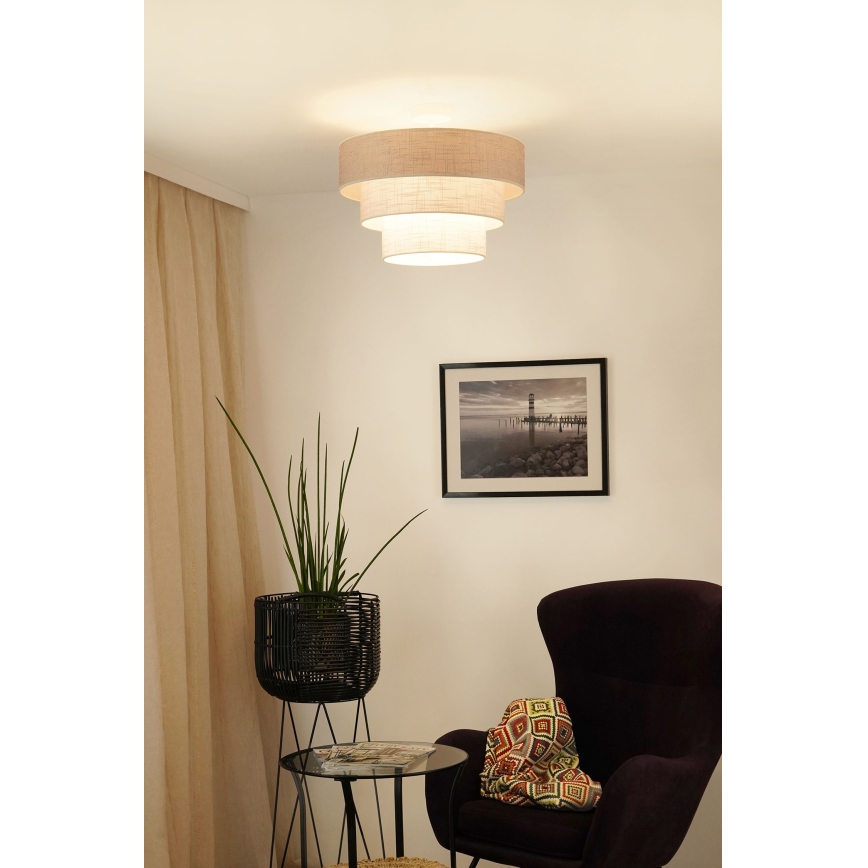 Brilagi - Loftlampe ALASKA LUNETA 1xE27/15W/230V diameter 45 cm grå/cremefarvet