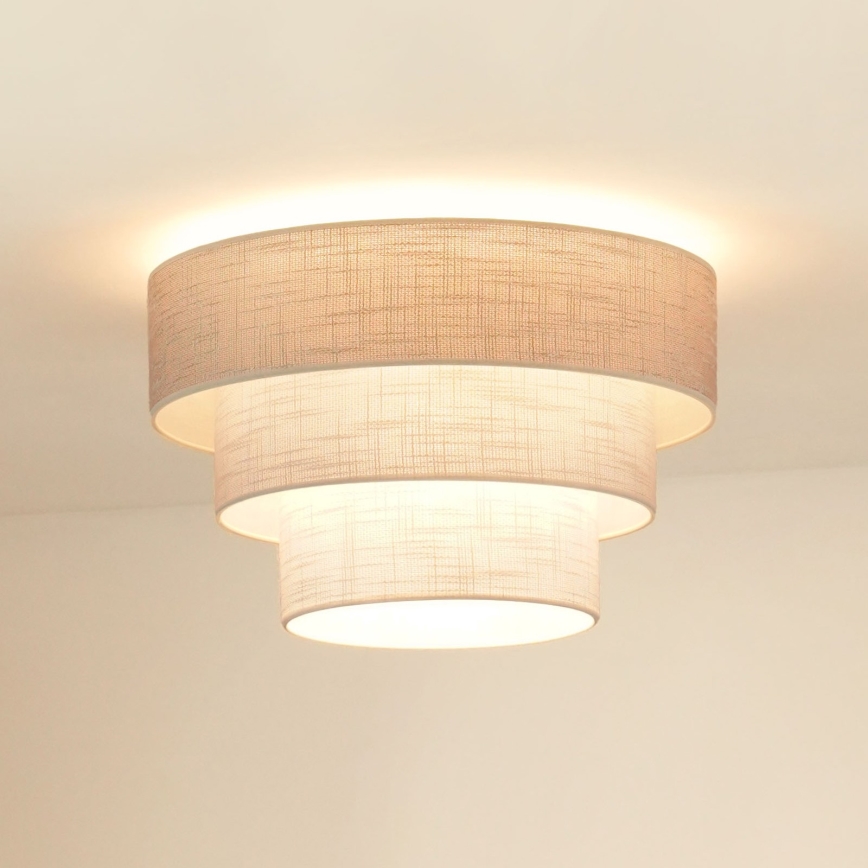 Brilagi - Loftlampe ALASKA LUNETA 1xE27/15W/230V diameter 45 cm grå/cremefarvet