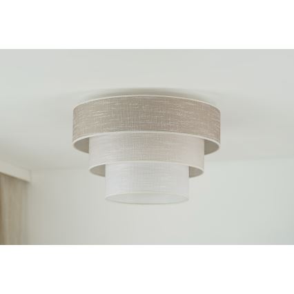 Brilagi - Loftlampe ALASKA LUNETA 1xE27/15W/230V diameter 45 cm grå/cremefarvet